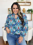 Double Take Full Size Printed Balloon Sleeve Blouse  Style Ratio
