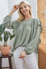 Draped Ruffle Longsleeve Top  Style Ratio