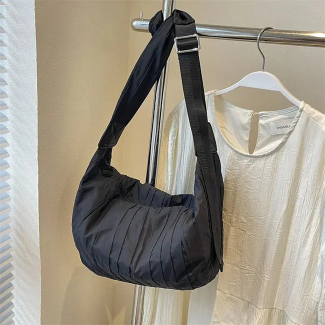 Pleated Dumpling Crossbody Bag  Style Ratio
