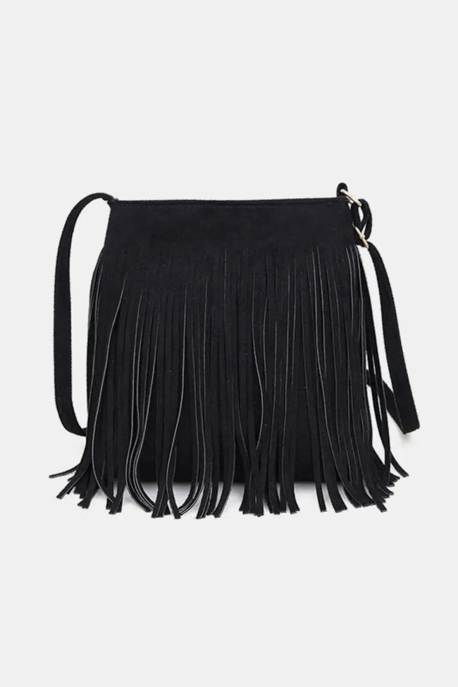 Suede Fringe Shoulder Bag  Style Ratio