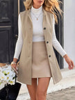 Elegant Button-Down Vest Coat  Style Ratio