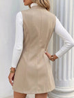 Elegant Button-Down Vest Coat  Style Ratio