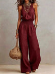 Elegant Halter Neck Wide-Leg Jumpsuit  Style Ratio