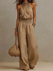 Elegant Halter Neck Wide-Leg Jumpsuit  Style Ratio