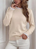Elegant Lace Trim Round Neck Sweater  Style Ratio