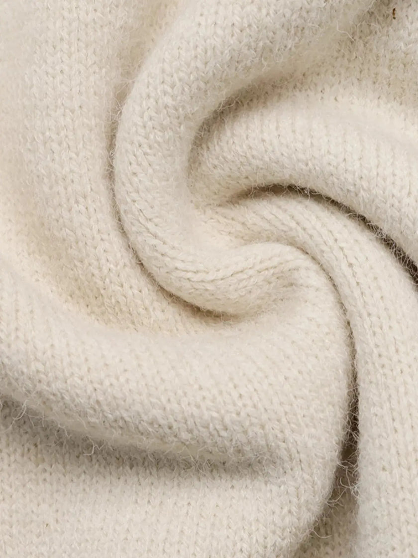Elegant Lace Trim Round Neck Sweater  Style Ratio