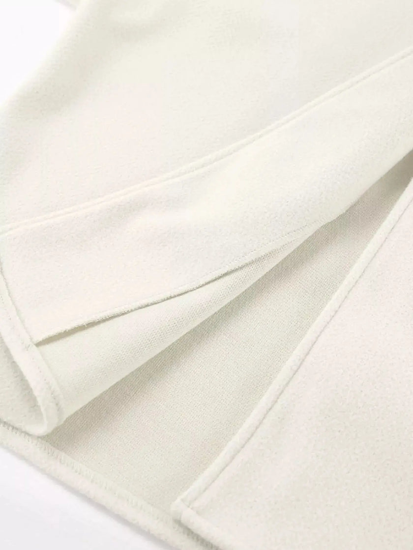 Elegant Stand Collar Open Front Outerwear  Style Ratio