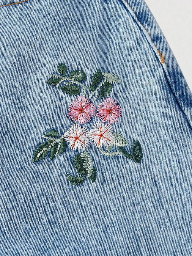 Embroidered Wide Leg Jeans  Style Ratio
