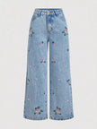 Embroidered Wide Leg Jeans  Style Ratio