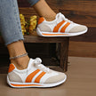 Striped Lace Up Casual Sneakers  Style Ratio