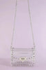 Fame Clear Studded Crossbody Stadium Bag With Chain Strap  Style Ratio
