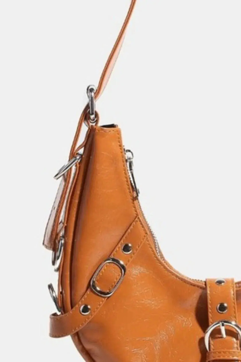 Fame Multi Belt Strap Accent Shoulder Bag  Style Ratio