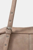 Fame Multi Grommet Belt Strap Rustic Rectangular Hand Bag  Style Ratio