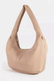 Fame Panel Stitch Crescent Leather Shoulder Bag  Style Ratio