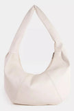 Fame Panel Stitch Crescent Leather Shoulder Bag  Style Ratio
