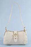 Fame Studded Saffiano Buckle Strap Shoulder Bag  Style Ratio