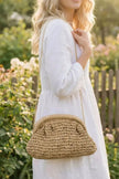 Fame Woven Raffia Frame Shoulder Bag  Style Ratio