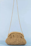 Fame Woven Raffia Frame Shoulder Bag  Style Ratio