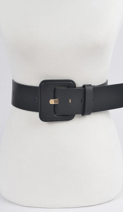 Faux Leather Wide Belt  Style Ratio