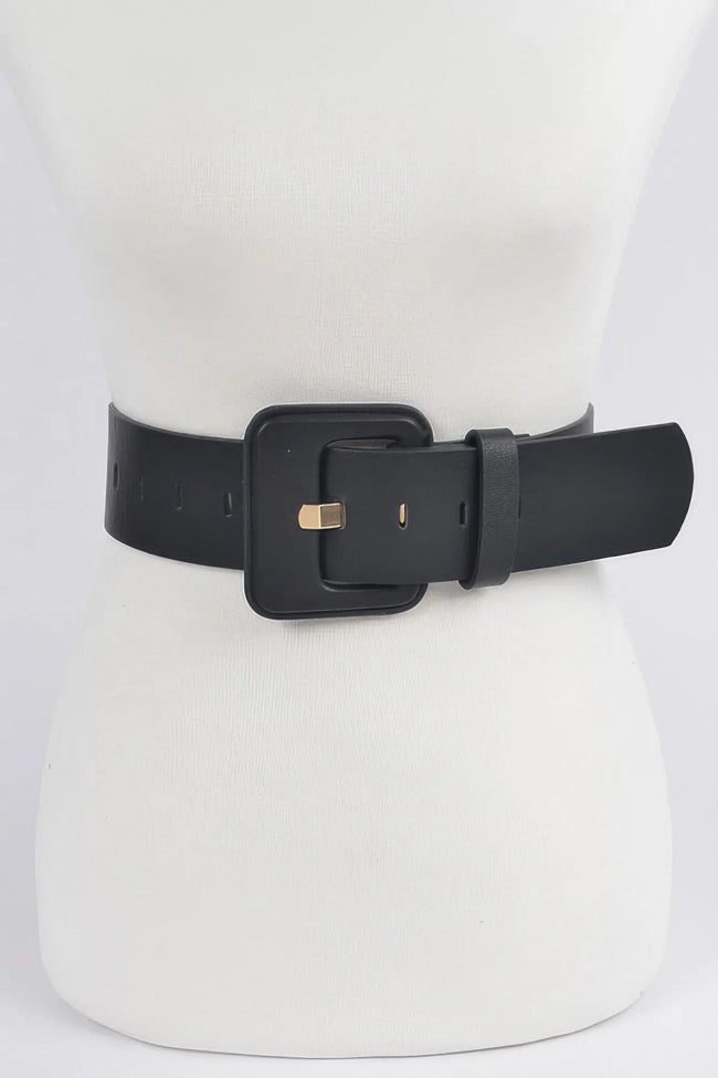 Faux Leather Wide Belt  Style Ratio