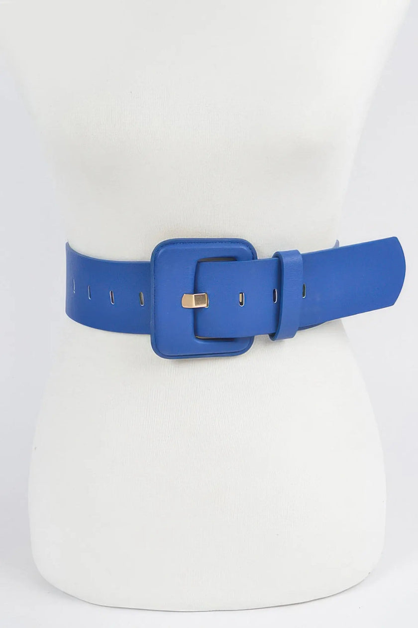 Faux Leather Wide Belt  Style Ratio