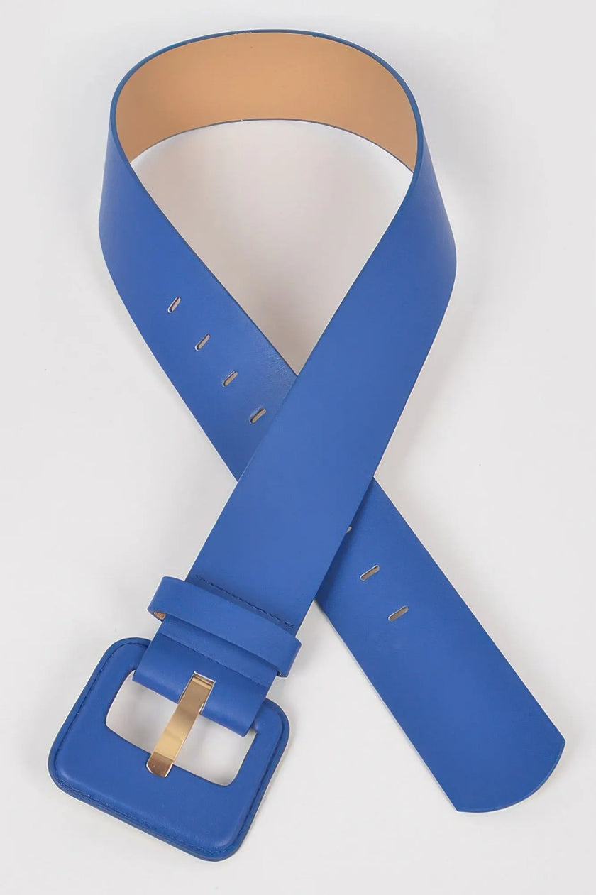 Faux Leather Wide Belt  Style Ratio