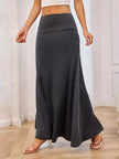 Flowy Maxi Skirt with Wide Waistband  Style Ratio