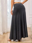 Flowy Maxi Skirt with Wide Waistband  Style Ratio