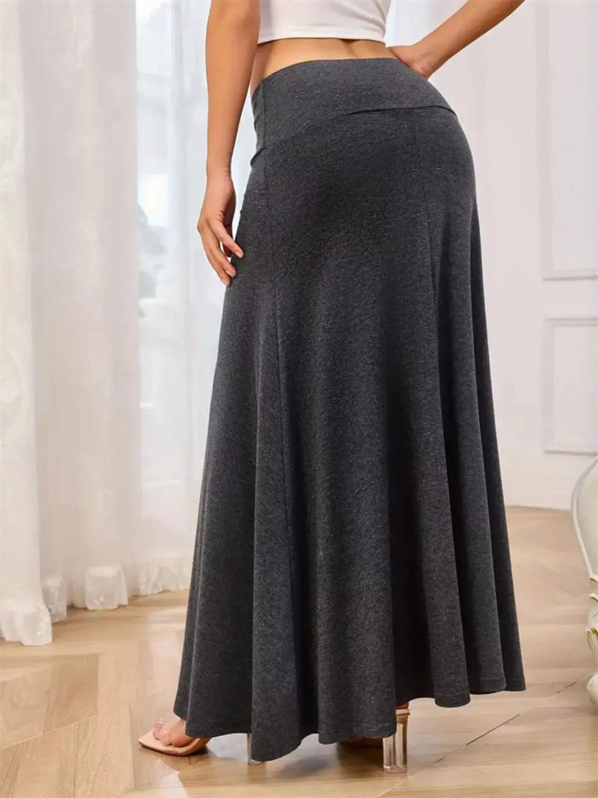 Flowy Maxi Skirt with Wide Waistband  Style Ratio
