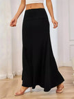 Flowy Maxi Skirt with Wide Waistband  Style Ratio