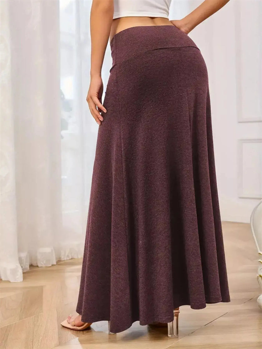 Flowy Maxi Skirt with Wide Waistband  Style Ratio