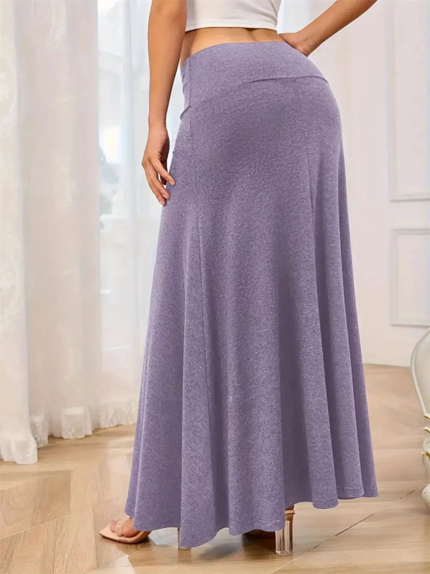 Flowy Maxi Skirt with Wide Waistband  Style Ratio