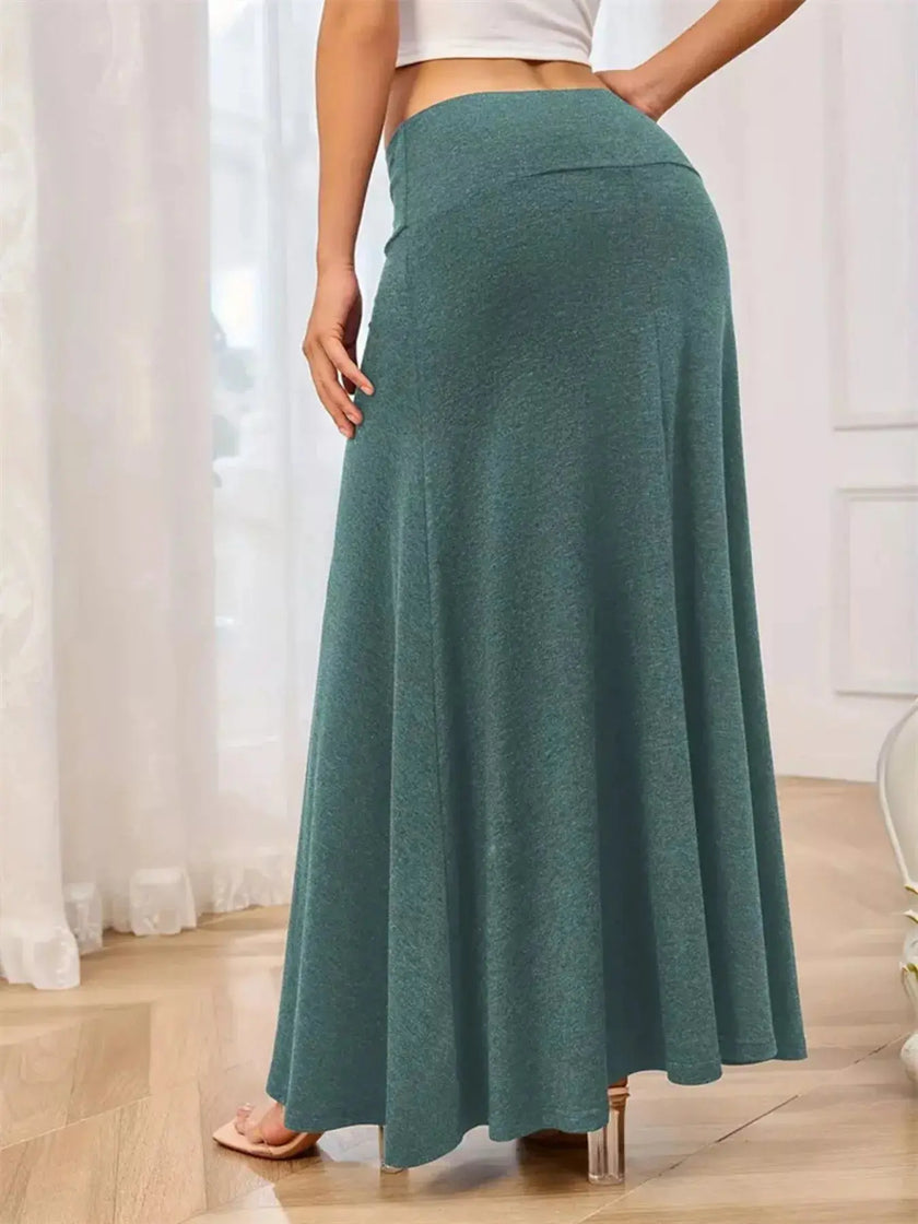 Flowy Maxi Skirt with Wide Waistband  Style Ratio