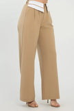 Front Button Fold-over Inside Zipper Pants  Style Ratio