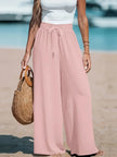 Full Size Drawstring Waist Wide Leg Pants  Style Ratio