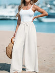 Full Size Drawstring Waist Wide Leg Pants  Style Ratio