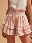 Full Size Ruffled High-Waisted Shorts Plus Size  Style Ratio