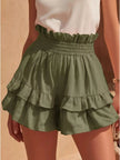 Full Size Ruffled High-Waisted Shorts Plus Size  Style Ratio
