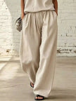 Full Size Sleeveless Top and Wide-Leg Pants Set Plus Size  Style Ratio