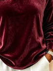Full Size Velvet One-Shoulder Top with Buckle Detail Plus Size  Style Ratio