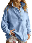 Half Snap Dropped Shoulder Sweatshirt  Style Ratio