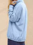 Half Snap Dropped Shoulder Sweatshirt  Style Ratio