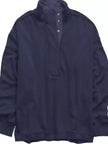 Half Snap Dropped Shoulder Sweatshirt  Style Ratio