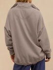Half Snap Dropped Shoulder Sweatshirt  Style Ratio