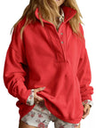 Half Snap Dropped Shoulder Sweatshirt  Style Ratio