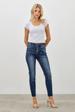 High Rise Ankle Skinny With Button Fly  Style Ratio