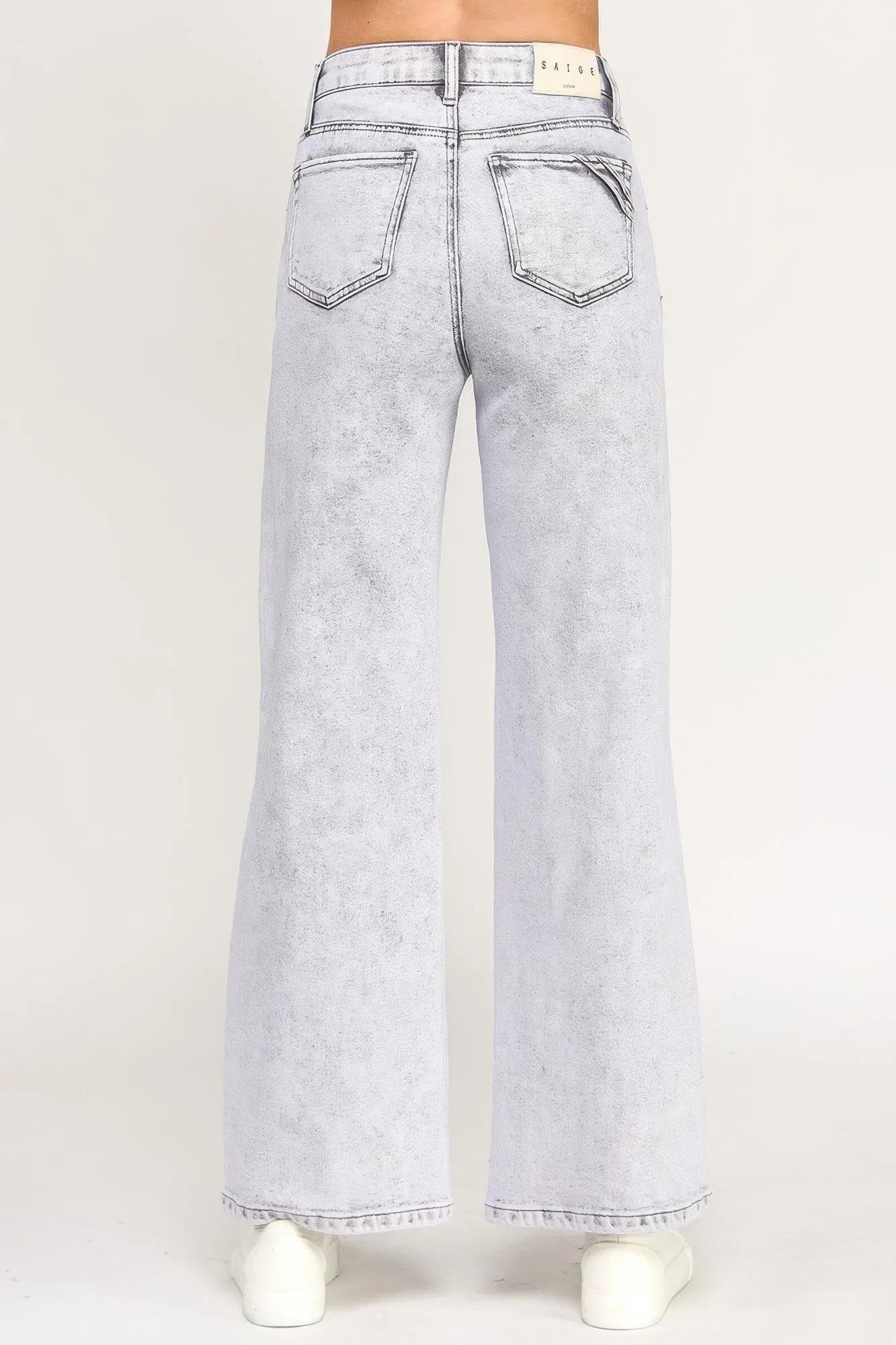 High Rise Wide Leg With Acid Grey  Style Ratio