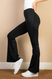 High Waist Side Pocket Flare Leggings  Style Ratio