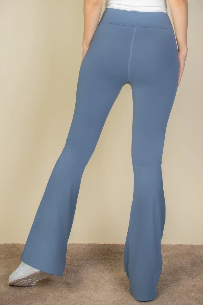High Waist Side Pocket Flare Leggings  Style Ratio
