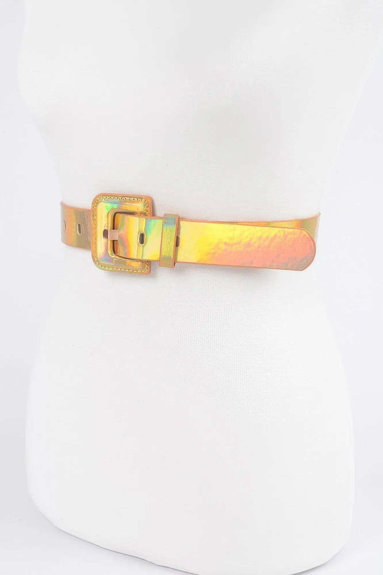 Holograme Metallic Plus Size Belt  Style Ratio